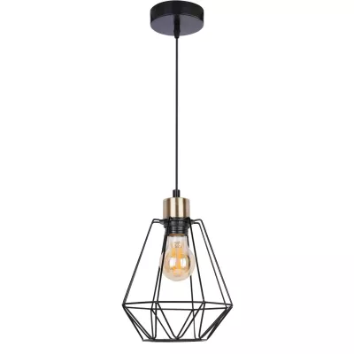 Závesné industriálne osvetlenie PRIMO 1 - 1xE27, 60W, patina/čierna