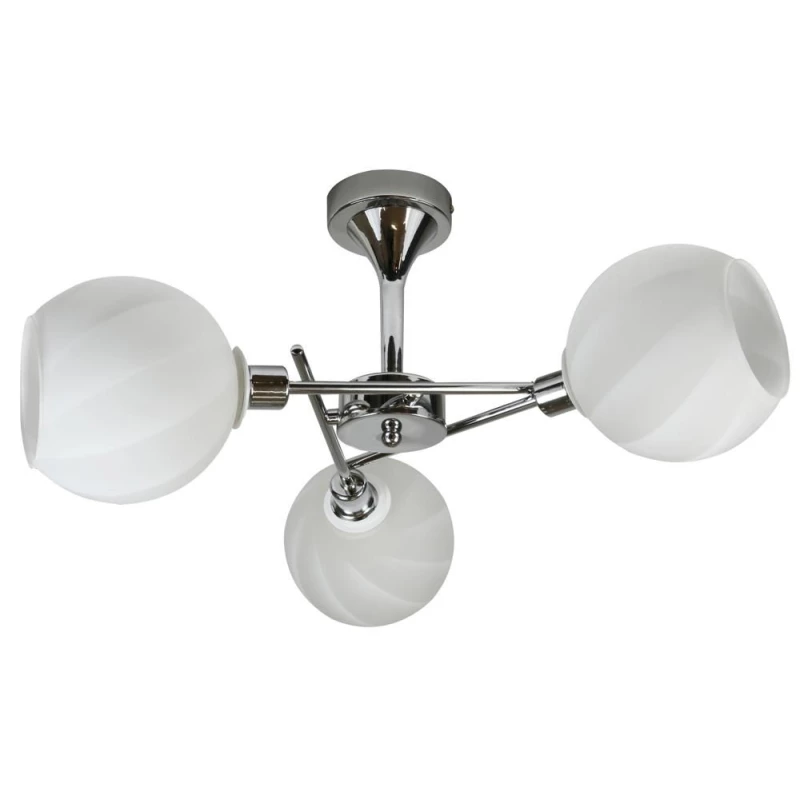 Moderné závesné osvetlenie RAUL - 3xE14, 40W, chrómované / biele