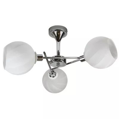 Moderné závesné osvetlenie RAUL - 3xE14, 40W, chrómované / biele