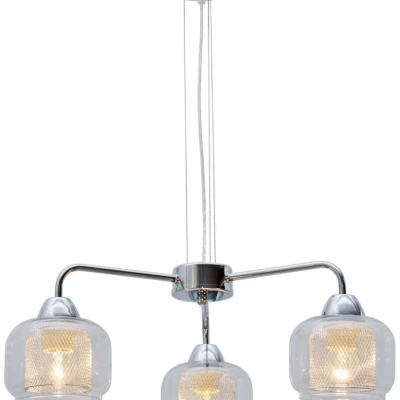 Závesné trojramenné osvetlenie RAY - 3xE14, 40W, chrómované