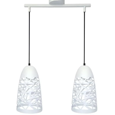 Moderné závesné osvetlenie SABRIN - 2xE27, 60W, biele
