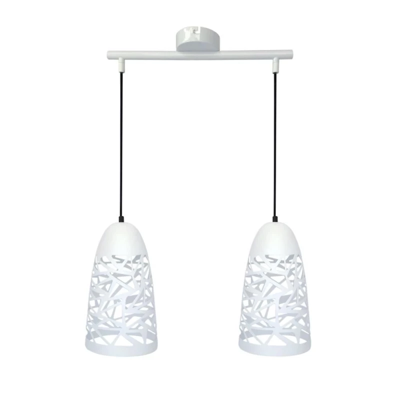 Moderné závesné osvetlenie SABRIN - 2xE27, 60W, biele