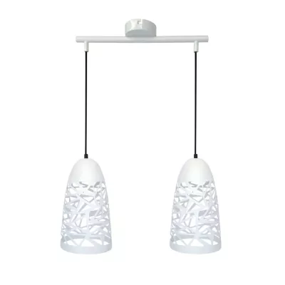 Moderné závesné osvetlenie SABRIN - 2xE27, 60W, biele