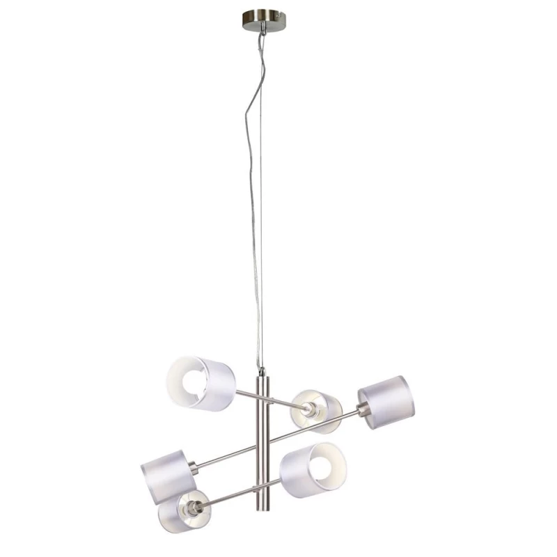 Moderné závesné osvetlenie SAX - 6xE14, 40W, strieborné