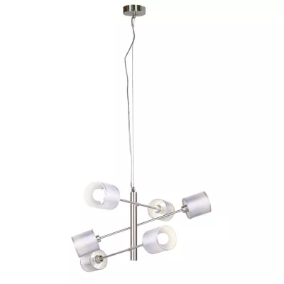 Moderné závesné osvetlenie SAX - 6xE14, 40W, strieborné