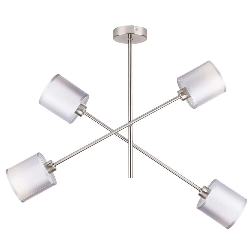 Moderné závesné osvetlenie SAX - 4xE14, 40W, strieborné