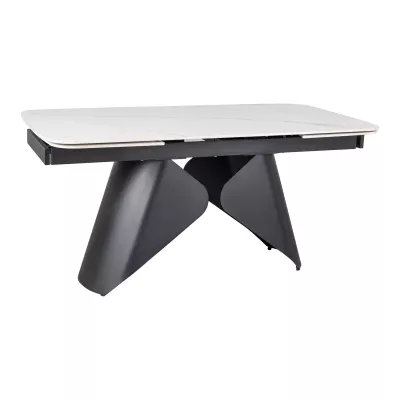Rozkladací jedálenský stôl 160(240)x90 VANGEL - biely / čierny