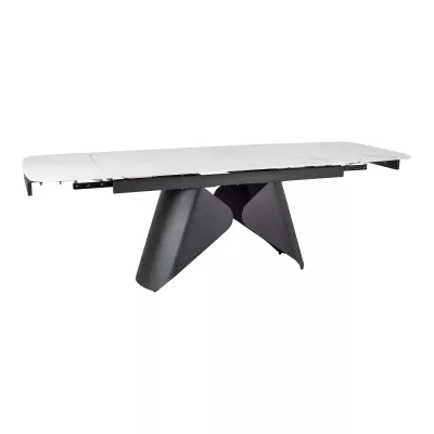 Rozkladací jedálenský stôl 160(240)x90 VANGEL - biely / čierny