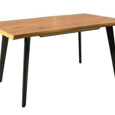 Rozkladací jedálenský stôl 120(180)x80 DORIAN - dub / čierny