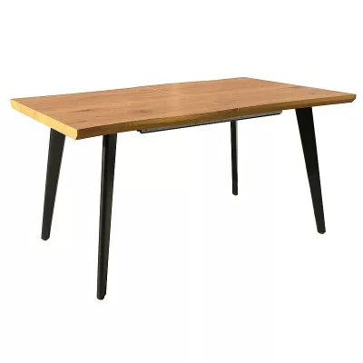 Rozkladací jedálenský stôl 120(180)x80 DORIAN - dub / čierny