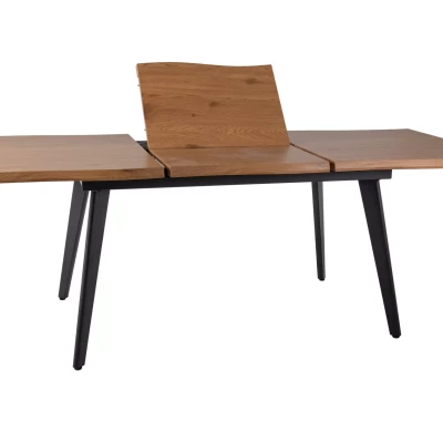 Rozkladací jedálenský stôl 120(180)x80 DORIAN - dub / čierny