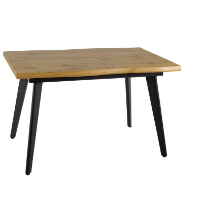 Rozkladací jedálenský stôl 120(180)x80 DORIAN - dub / čierny