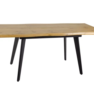 Rozkladací jedálenský stôl 150(210)x90 DORIAN - dub / čierny