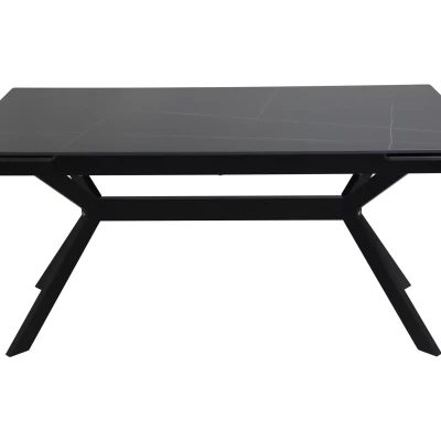 Rozkladací jedálenský stôl 160(220)x90 EDITHA - čierny