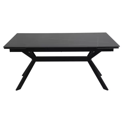 Rozkladací jedálenský stôl 160(220)x90 EDITHA - čierny