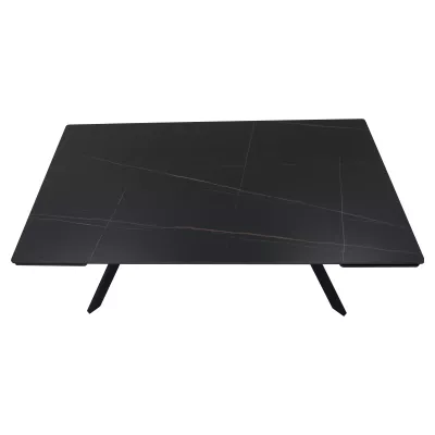 Rozkladací jedálenský stôl 160(220)x90 EDITHA - čierny