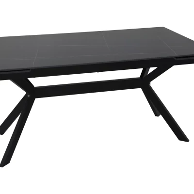 Rozkladací jedálenský stôl 160(220)x90 EDITHA - čierny