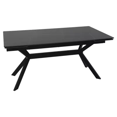 Rozkladací jedálenský stôl 160(220)x90 EDITHA - čierny