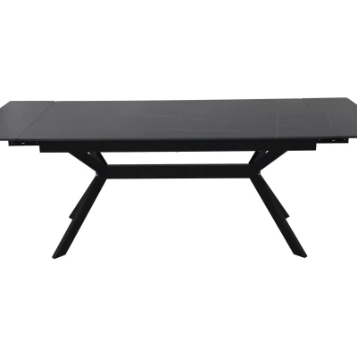 Rozkladací jedálenský stôl 160(220)x90 EDITHA - čierny