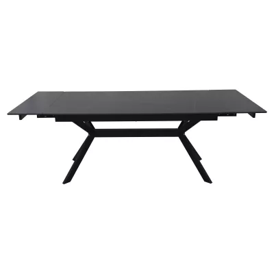 Rozkladací jedálenský stôl 160(220)x90 EDITHA - čierny