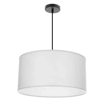 Závesný okrúhly luster SHANTI - 1xE27, 40W, čierny / šedý