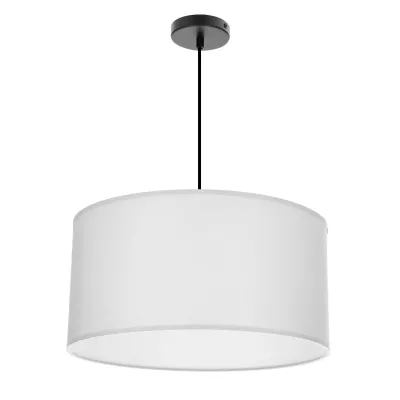 Závesný okrúhly luster SHANTI - 1xE27, 40W, čierny / šedý