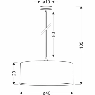 Závesný okrúhly luster SHANTI - 1xE27, 40W, čierny / šedý