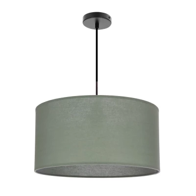 Závesný okrúhly luster SHANTI - 1xE27, 40W, čierny / mätový