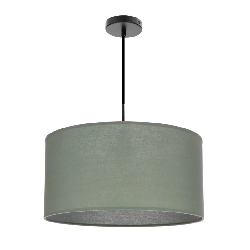 Závesný okrúhly luster SHANTI - 1xE27, 40W, čierny / mätový