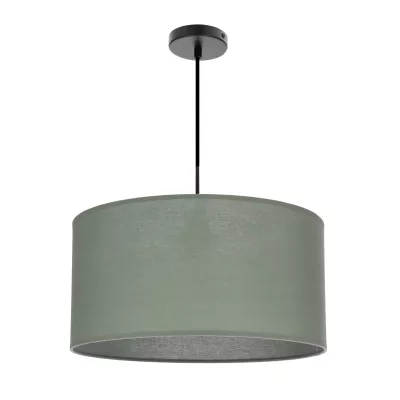 Závesný okrúhly luster SHANTI - 1xE27, 40W, čierny / mätový