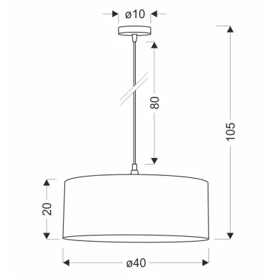 Závesný okrúhly luster SHANTI - 1xE27, 40W, čierny / mätový