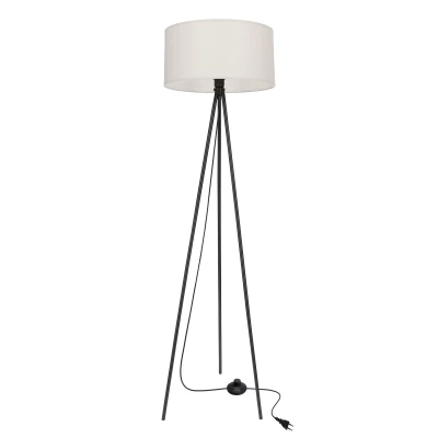 Stojacia lampa trojnožka SHANTI - 1xE27, 40W, čierna / šedá