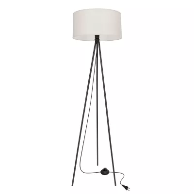 Stojacia lampa trojnožka SHANTI - 1xE27, 40W, čierna / šedá