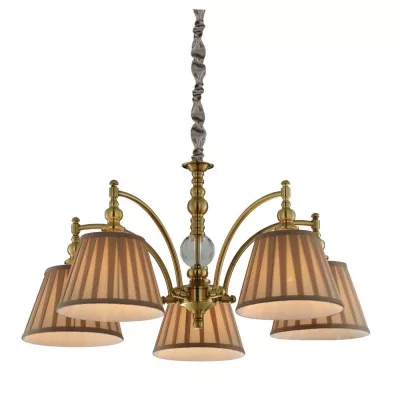 Závesné päťramenné osvetlenie SHINELUX - 5xE14, 40W, patina