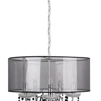 Moderné závesné osvetlenie SOTTILE - 5xE14, 40W, chrómované / čierne