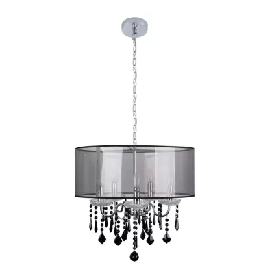 Moderné závesné osvetlenie SOTTILE - 5xE14, 40W, chrómované / čierne