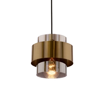 Moderné závesné svetlo nad jedálenský stôl SPIEGA - 8xE27, 60W, čierne / mosadzné