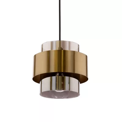Moderné závesné svetlo nad jedálenský stôl SPIEGA - 4xE27, 60W, čierne / mosadzné