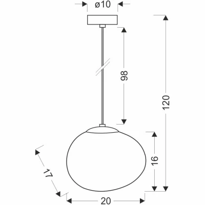 Závesné svietidlo v japandi štýle STONES - 1xE27, 40W, 20cm, čierne / biele