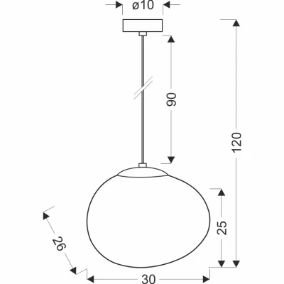 Závesné svietidlo v japandi štýle STONES - 1xE27, 40W, 30cm, čierne / biele