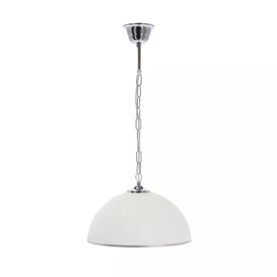 Závesné osvetlenie na reťazi SUGAR - 1xE27, 60W, chrómované /biele