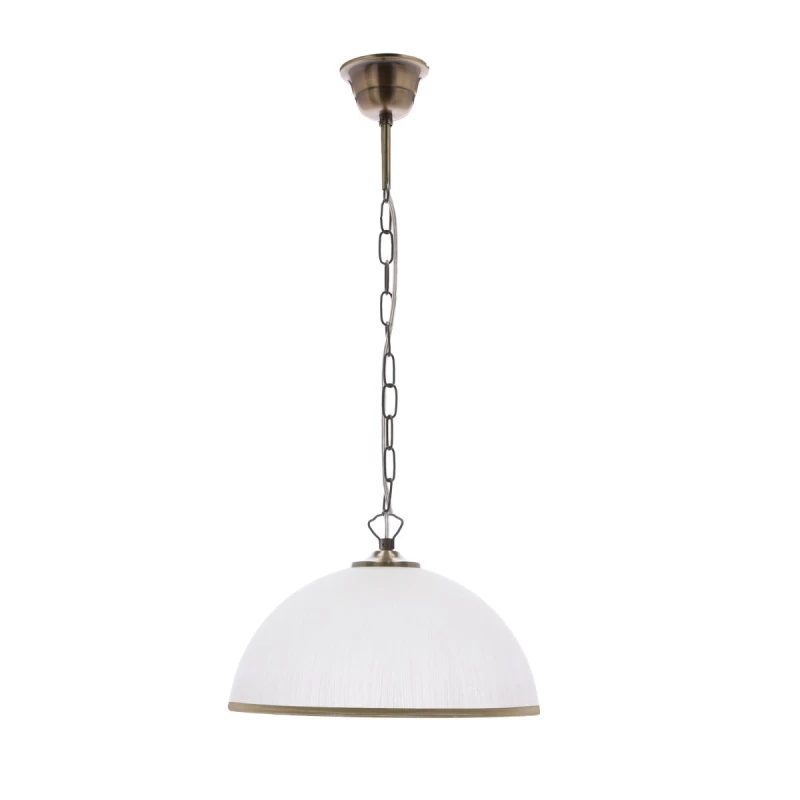 Závesné osvetlenie na reťazi SUGAR - 1xE27, 60W, patina / biele