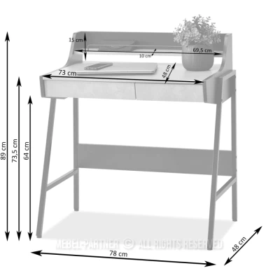 Minimalistický písací stôl RENO - béžový