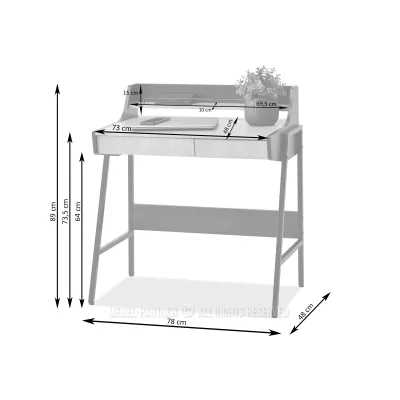 Minimalistický písací stôl RENO - dub