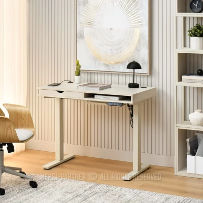 Pracovný stôl 100 HESOL - krémový