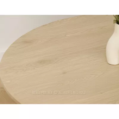 Okrúhly jedálenský stôl 120 KEON - dub sonoma / biely