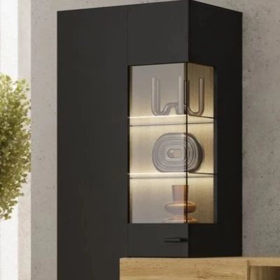 Obývacia stena NIKOL - čierny onyx / dub wotan