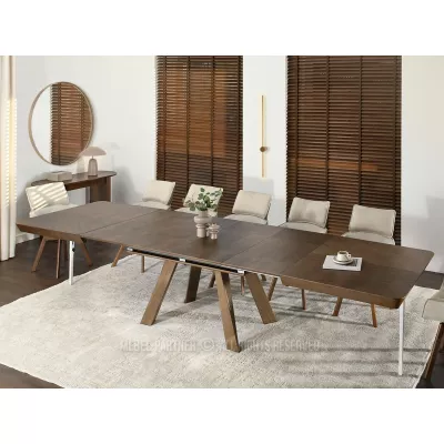 Rozkladací jedálenský stôl 180(380)x100 ZENON - orech