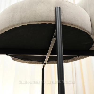 Čalúnená jedálenská stolička LITKA - béžová / čierna