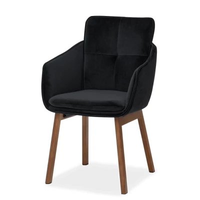 Elegantná jedálenská stolička VIVIENNE - čierna / orech